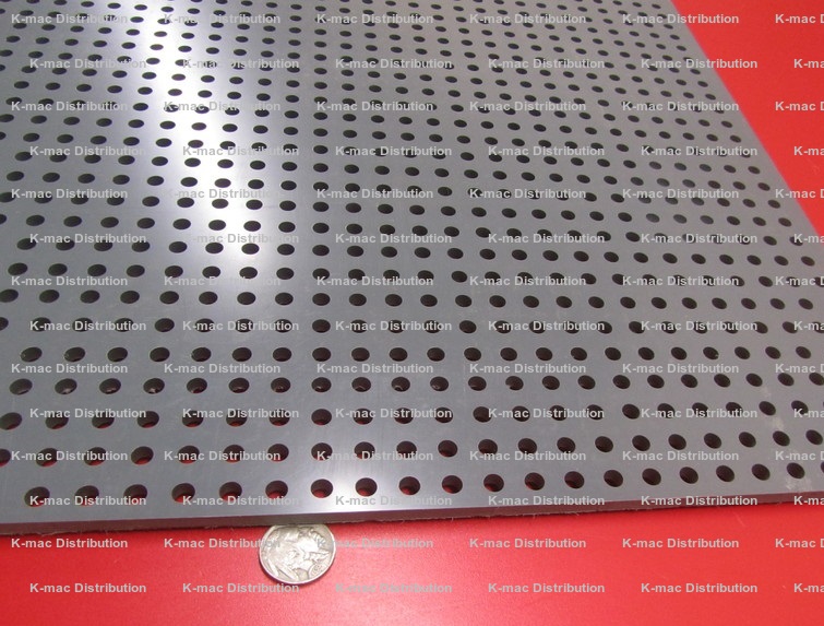 PVC Sheets with Perforated Holes, .062 to .250 Inch Thick